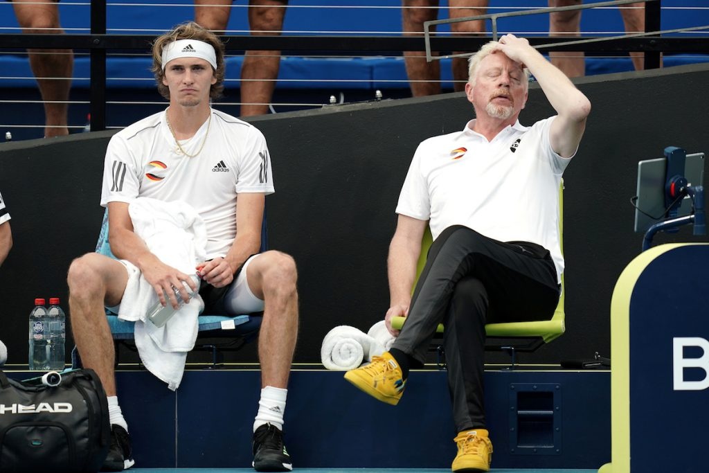 Alexander Zverev and Boris Becker worrying for Team Germany at the ATP Cup