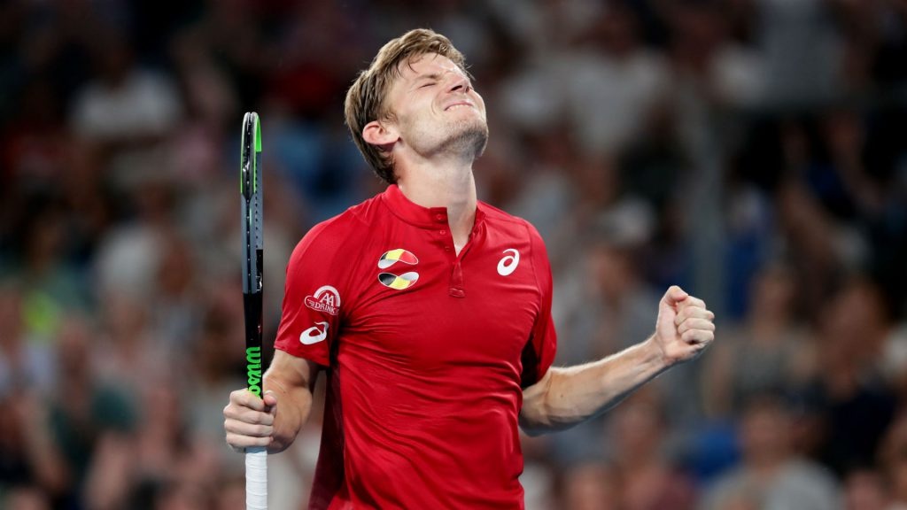 David Goffin playing for Belgium during the 2020 ATP Cup