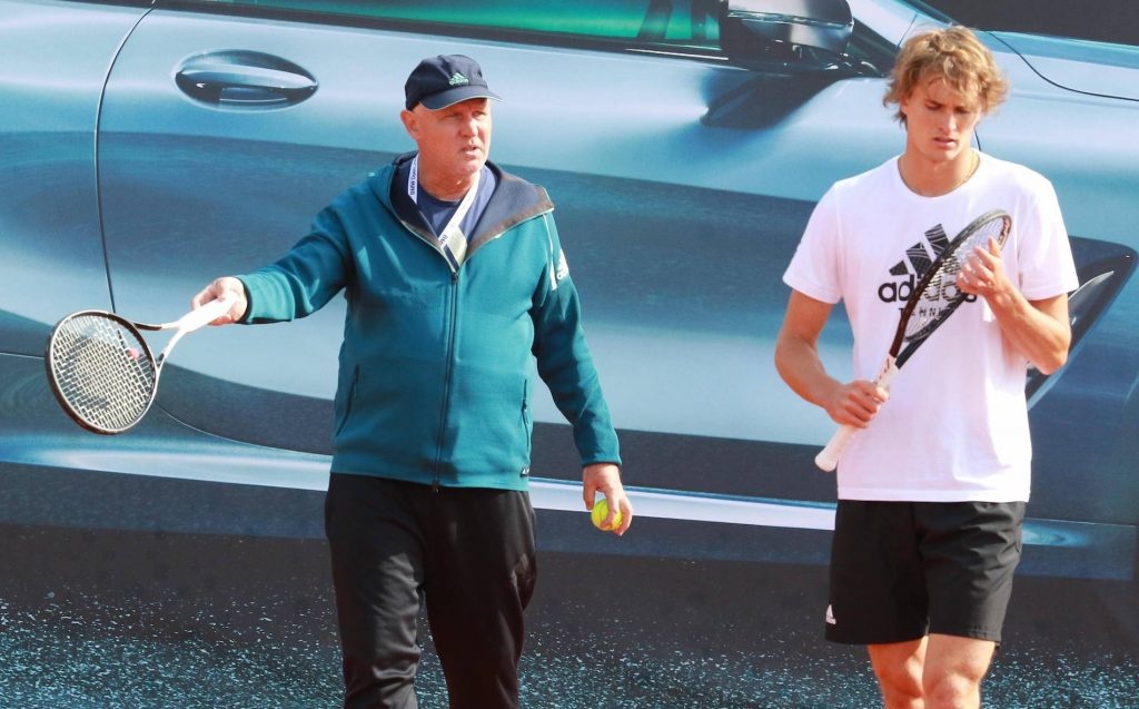 Alexander Zverev with his father and coach