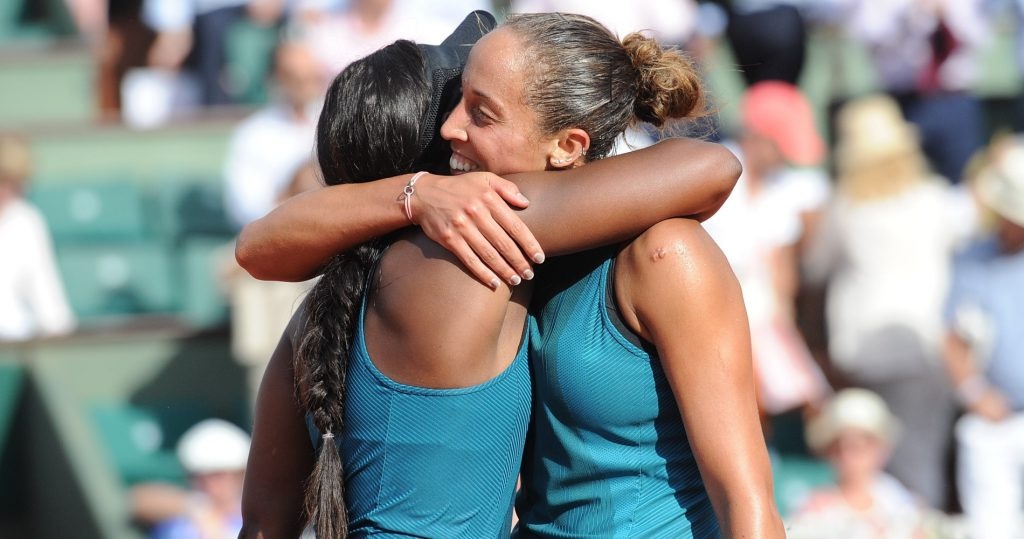 Sloane Stephens and Madison Keys during 2018 French Open