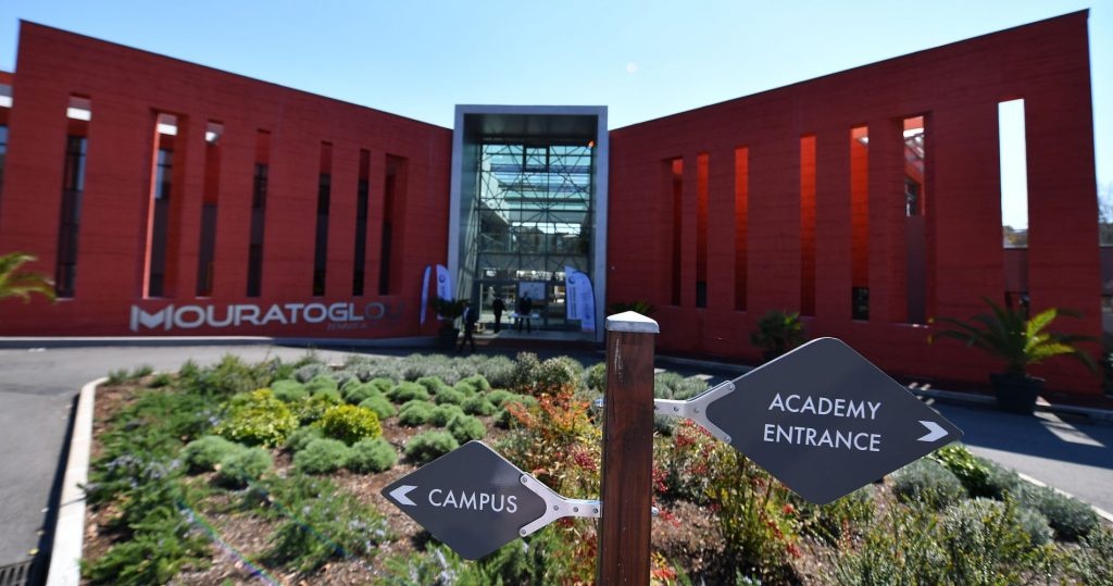 The entrance of the Mouratoglou Tennis Academy