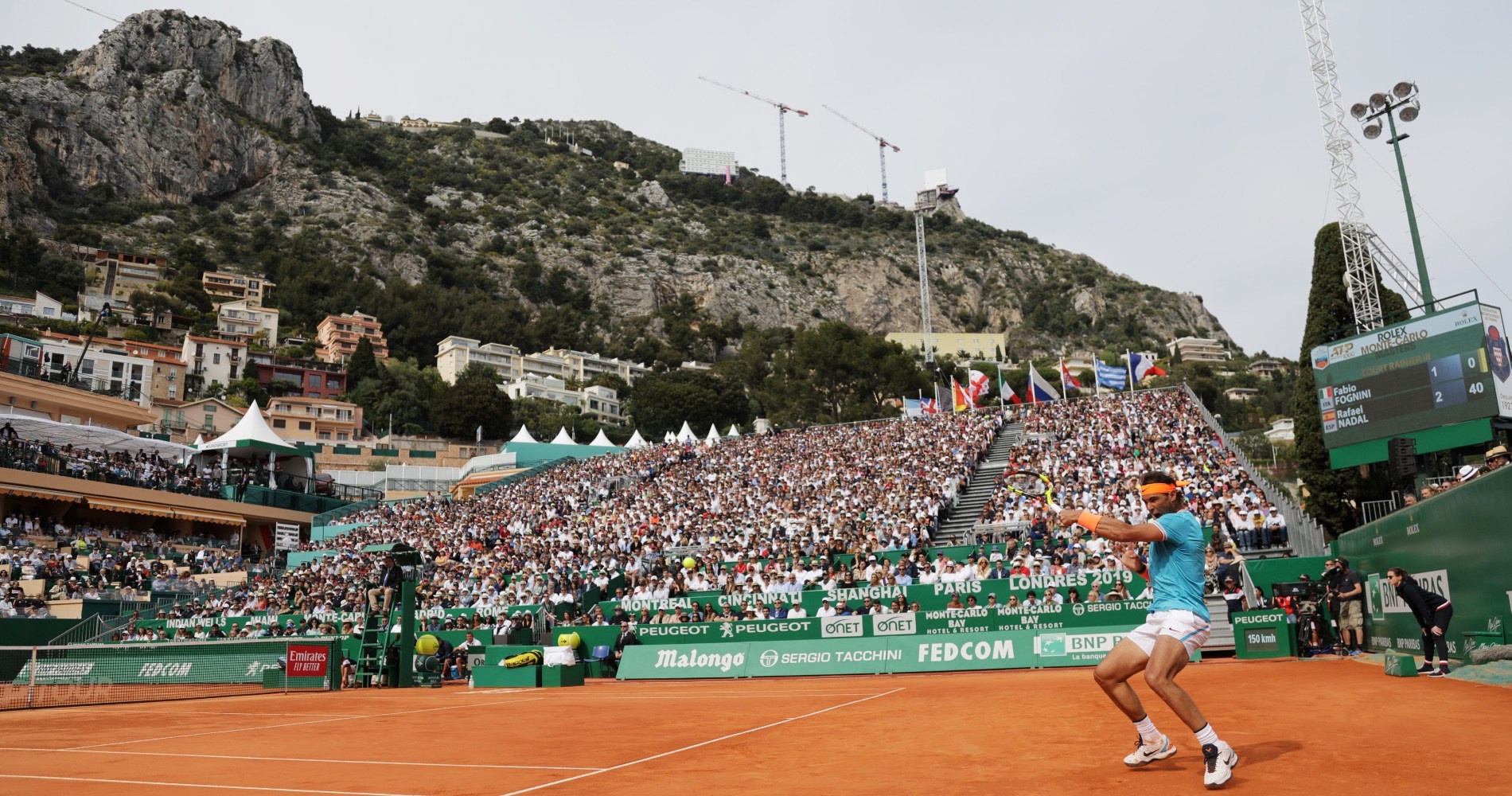 Rafael Nadal in action in Monte Carlo