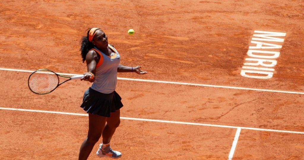 Serena Williams from USA during her Madrid Open tennis tournament match against Victoria Azarenka from Belorussia in Madrid, Spain. May 06, 2015. (ALTERPHOTOS/Victor Blanco)