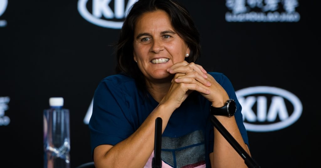 Conchita Martinez, Garbiñe Muguruza's coach, during the 2020 Australian Open