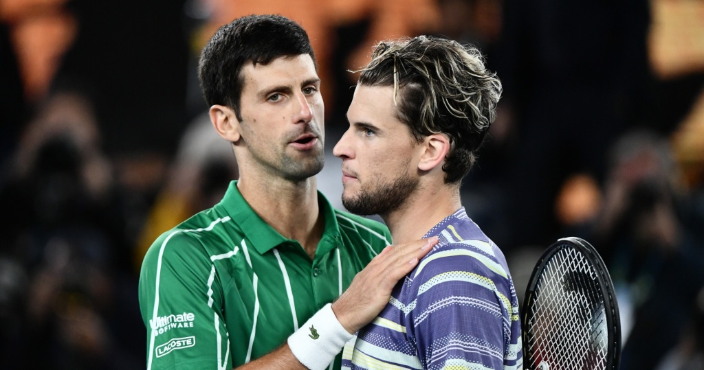 Novak Djokovic and Dominic Thiem, 2020 Australian Open final