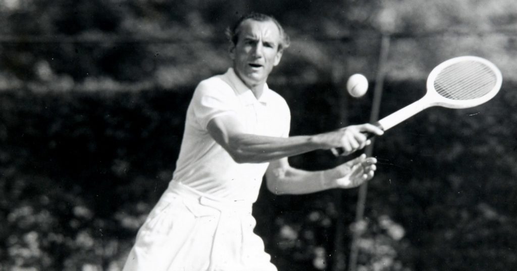 Fred Perry at Wimbledon in 1936