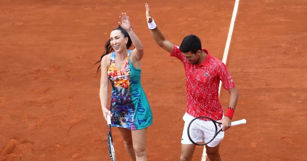 Jelena Jankovic and Novak Djokovic, 2020 Adria Tour