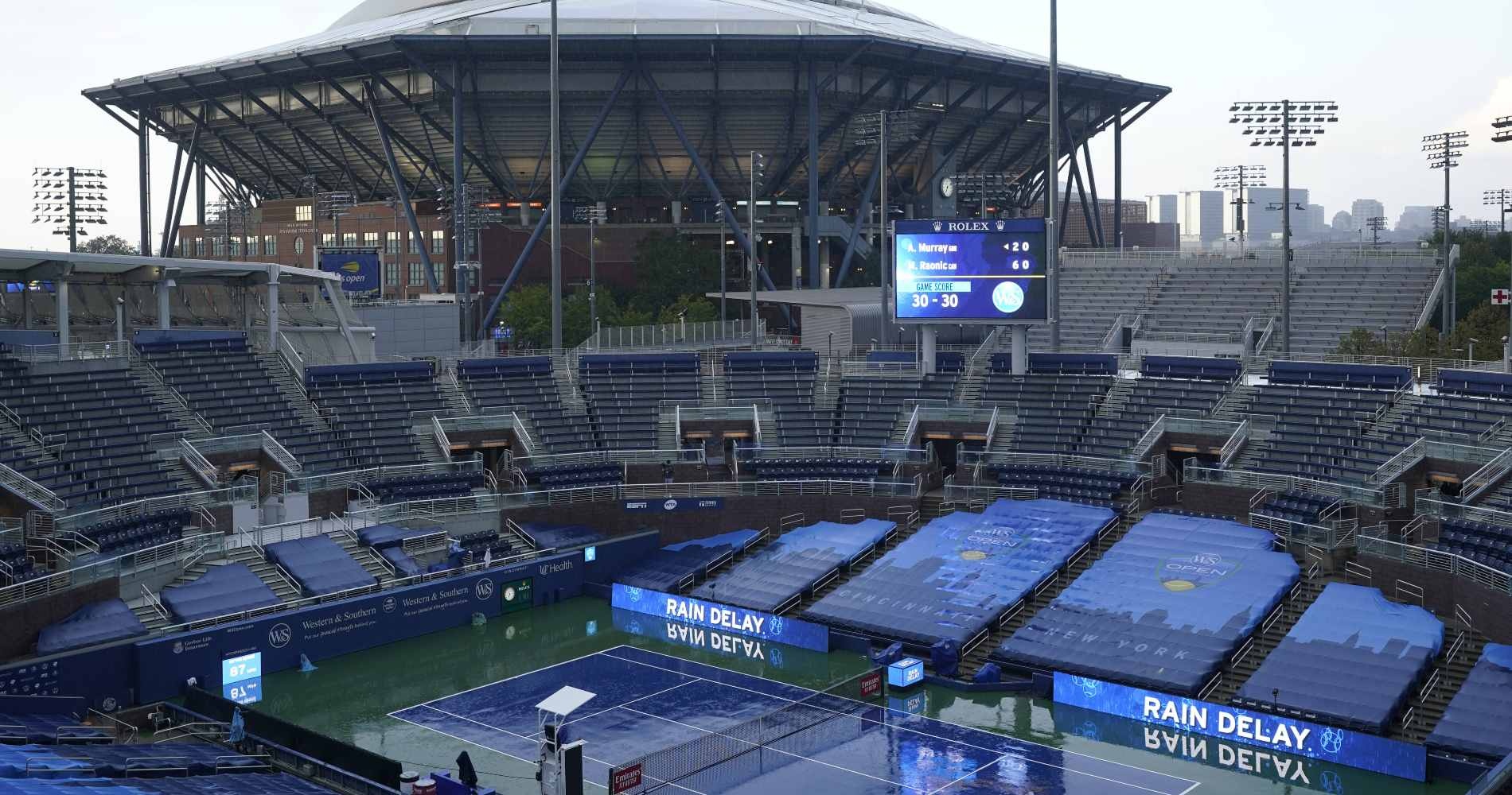 Rain at the Western & Southern Open (New York / Flushing Meadows), 2020