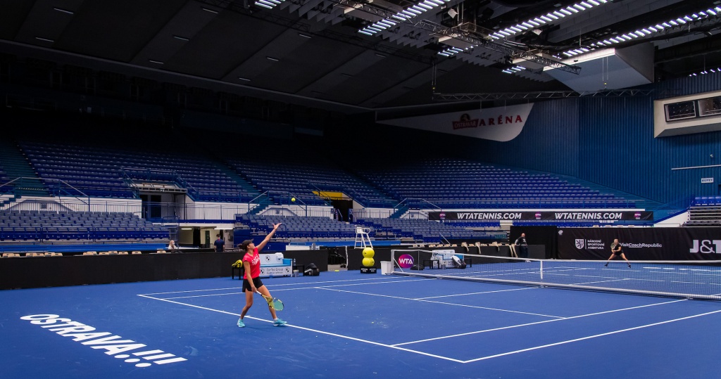 J&T Banka Ostrava Open WTA Premier tennis tournament, empty location, 2020