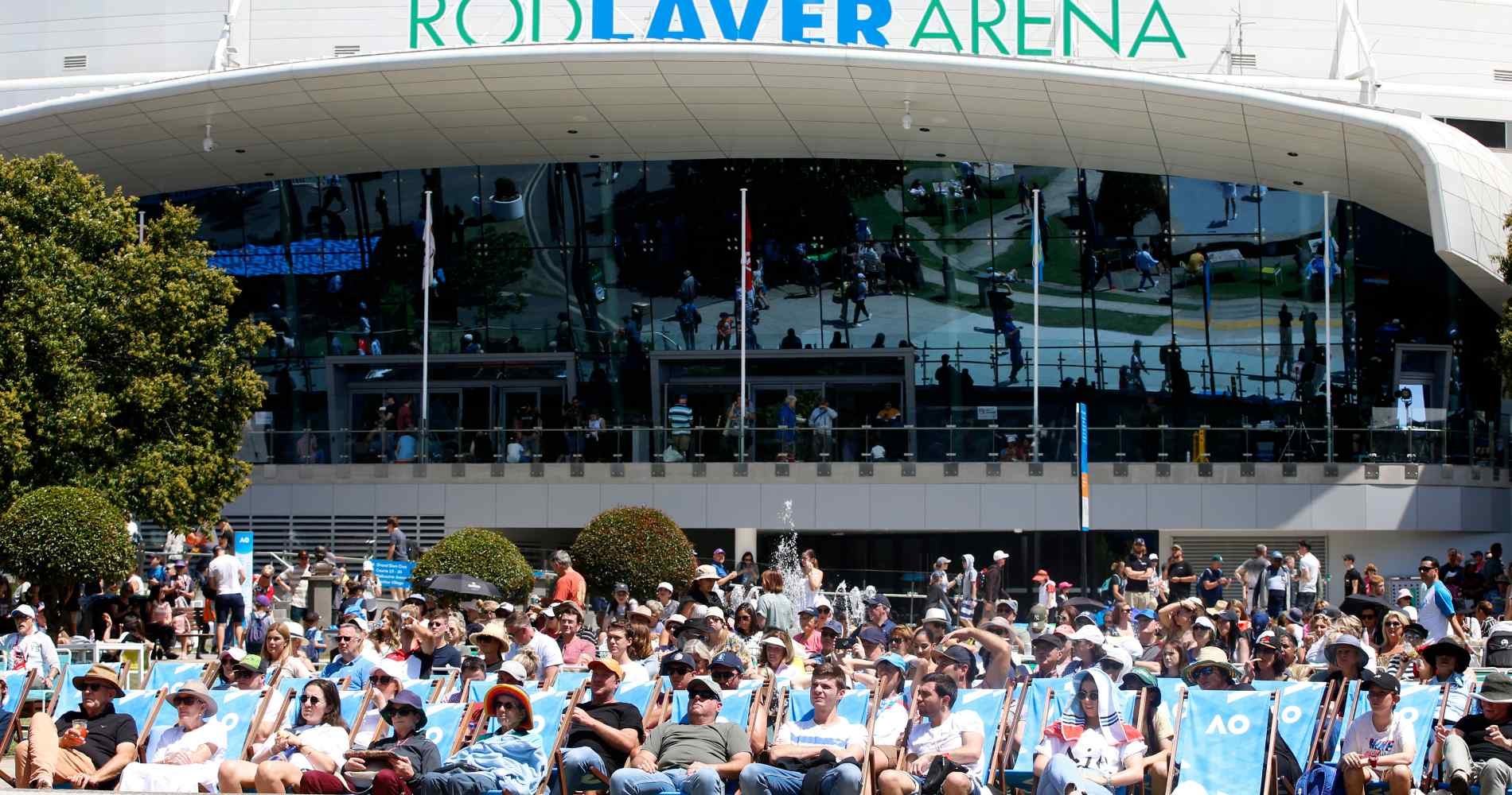 Outside the Rod Laver Arena, Australian Open, 2020