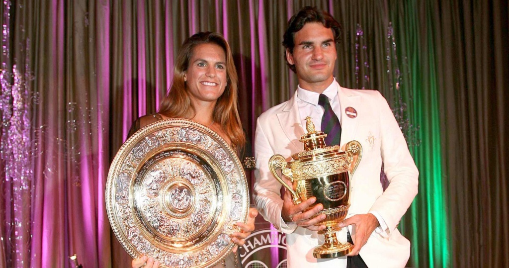Amélie Mauresmo & Roger Federer, 2006 Wimbledon champions