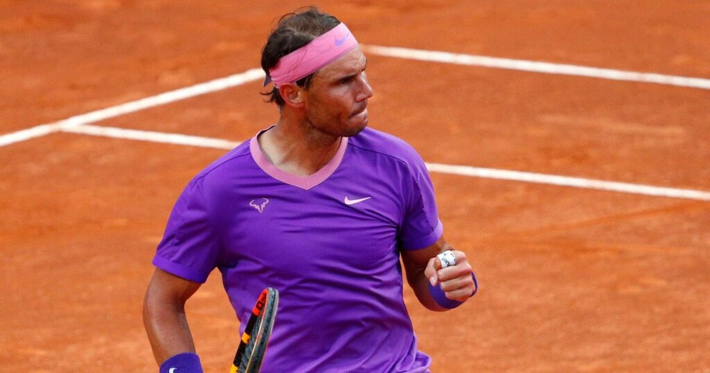 Rafael Nadal at Rome in 2021