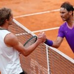 Alexander Zverev and Rafael Nadal at Rome in 2021