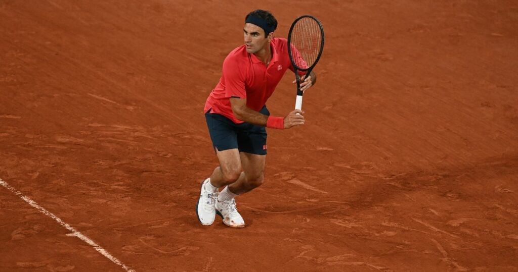 Roger Federer at Roland-Garros in 2021