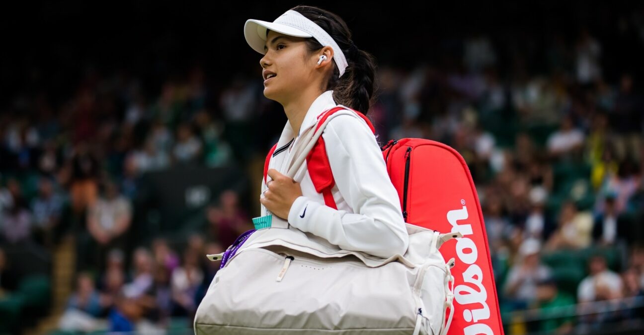 Emma Raducanu at Wimbledon in 2021