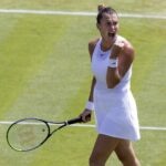 Aryna Sabalenka at Wimbledon in 2021