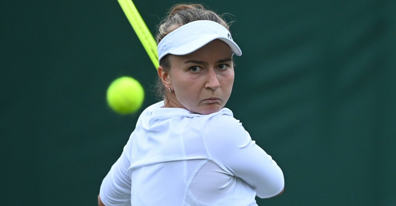 Barbora Krejcikova at Wimbledon in 2021