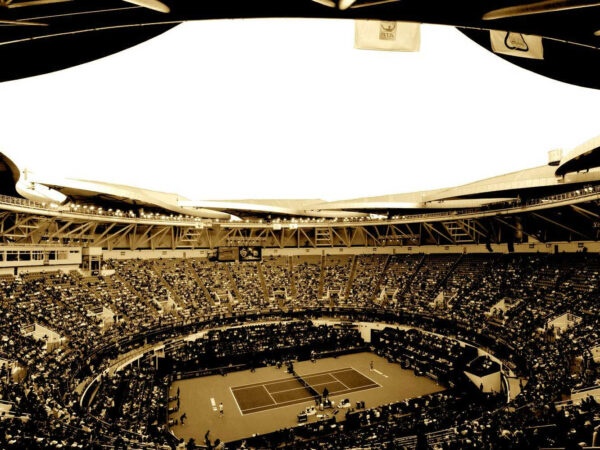 Shanghai Center Court in Black and White after 2021 cancellation