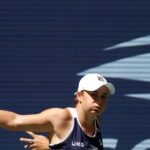Ash Barty at the 2021 U.S. Open tennis tournament at USTA Billie Jean King National Tennis Center.