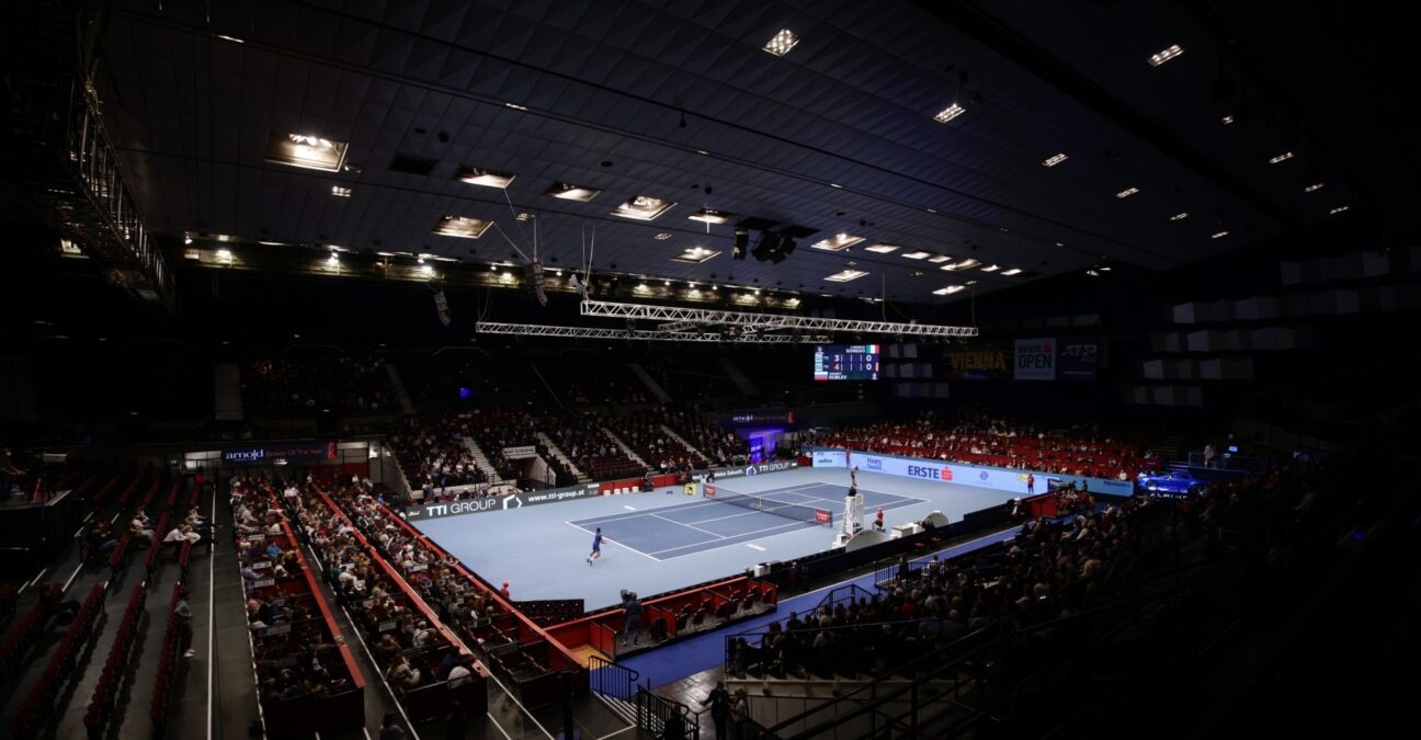 Erste Bank Open - Wiener Stadthalle, Vienna, Austria - November 1, 2020 General view during the final between Italy's Lorenzo Sonego and Russia's Andrey Rublev