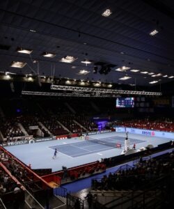 Erste Bank Open - Wiener Stadthalle, Vienna, Austria - November 1, 2020 General view during the final between Italy's Lorenzo Sonego and Russia's Andrey Rublev