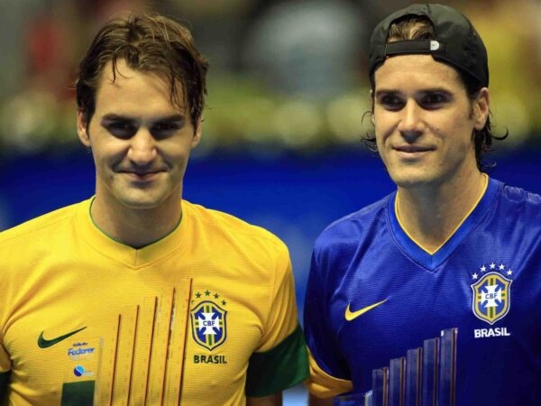 Roger Federer and Tommy Haas 2012