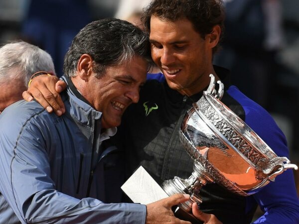 Rafael Nadal et Toni Nadal à Roland-Garros en 2017