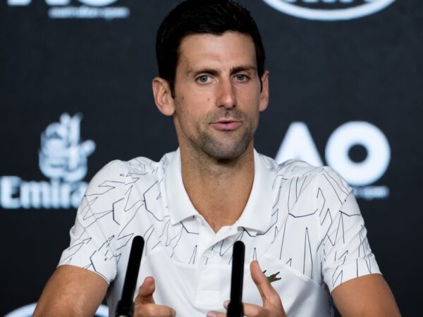 Novak Djokovic AO media 2020