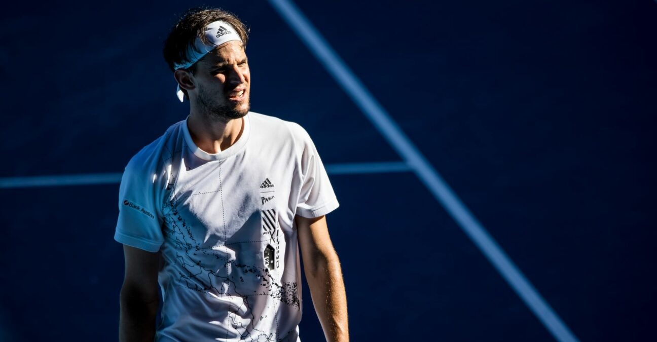 Dominic Thiem of Austria in action during round 4 of the 2021 Australian Open on February 14 2020, at Melbourne Park in Melbourne, Australia.
