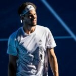 Dominic Thiem of Austria in action during round 4 of the 2021 Australian Open