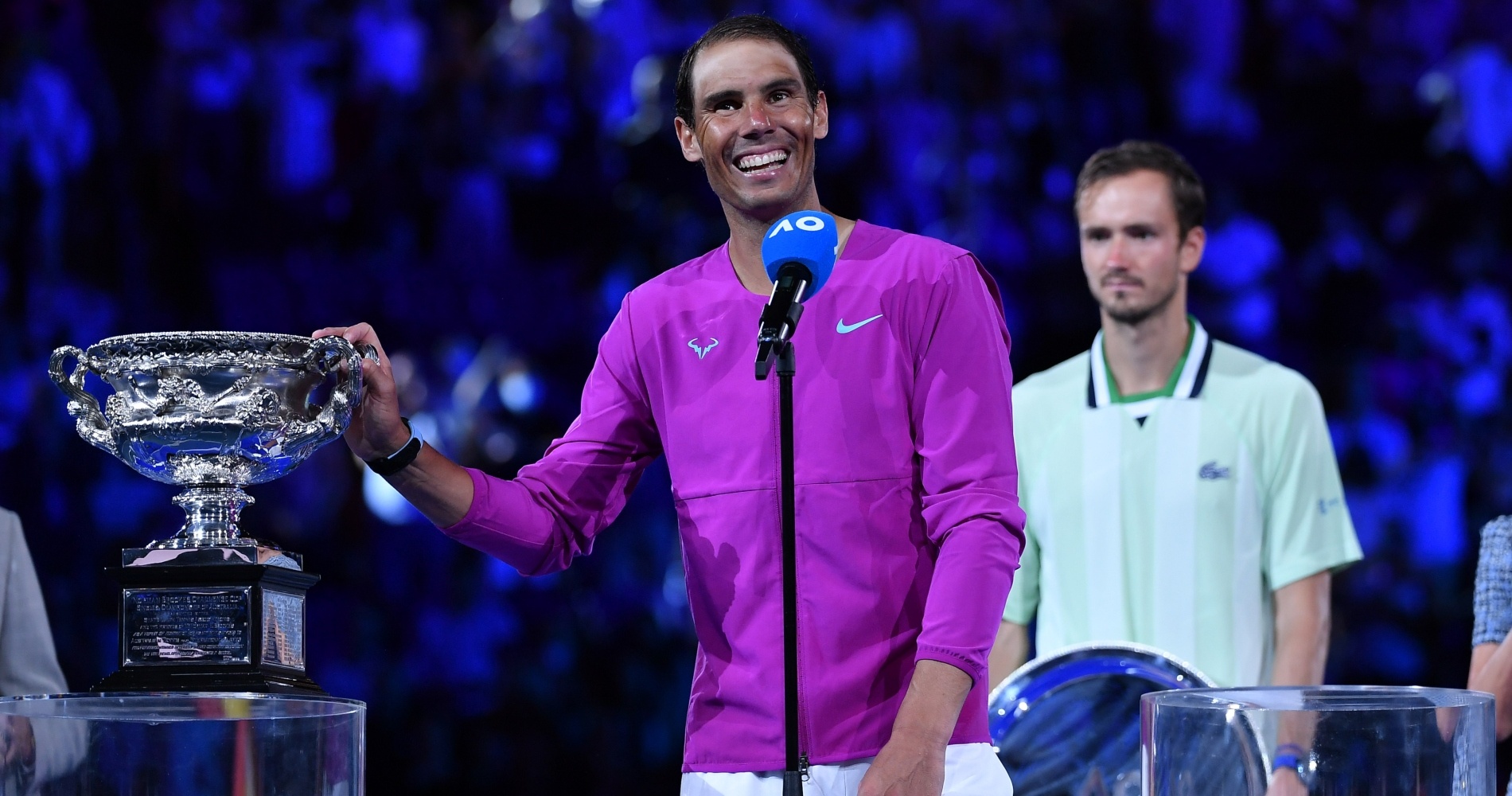 Rafael Nadal Trophy Ceremony AO 2022