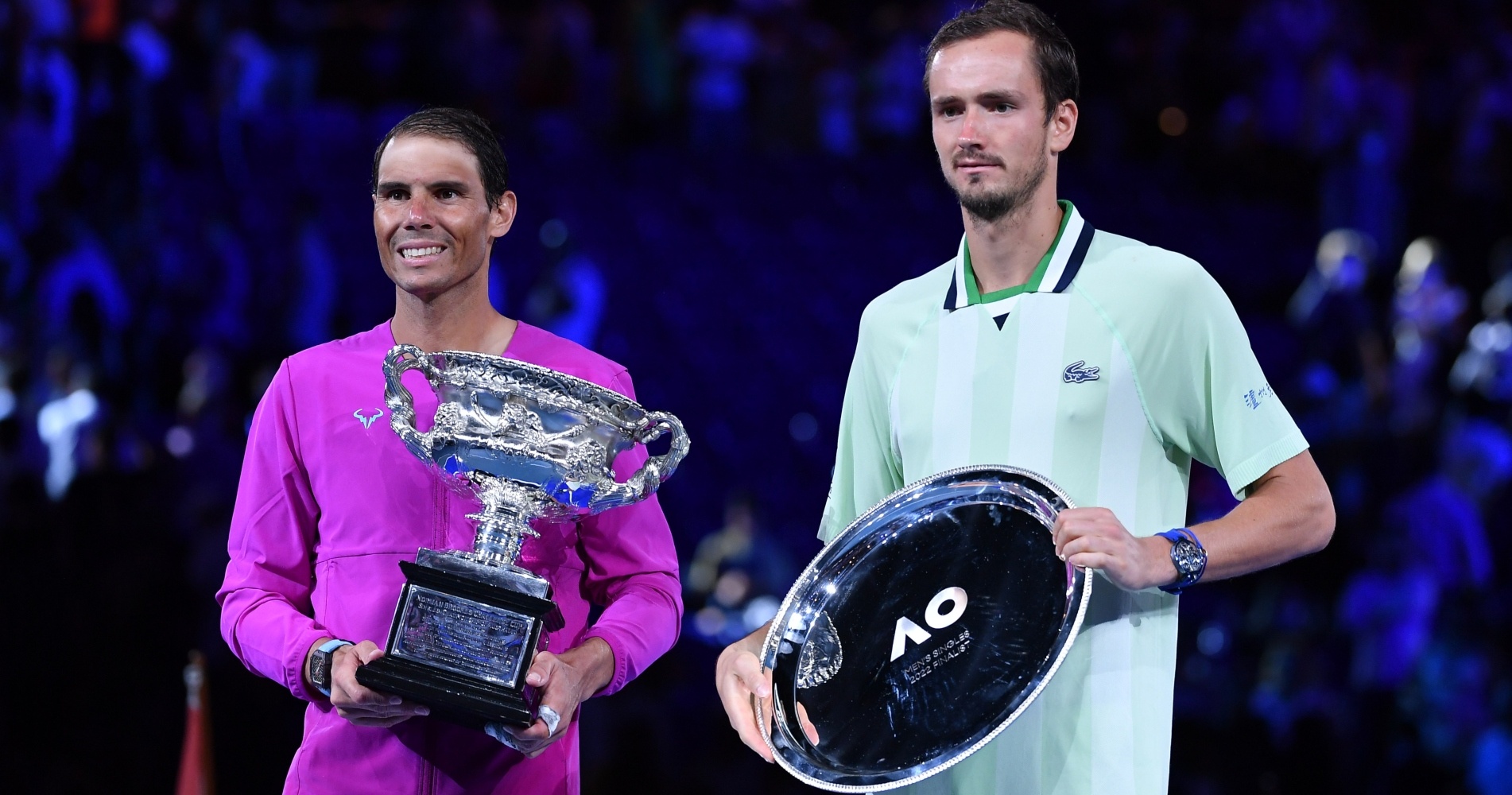 Rafael Nadal and Daniil Medvedev AO 2022