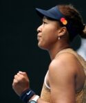 Japan's Naomi Osaka reacts during her round of 32 win over France's Alize Cornet
