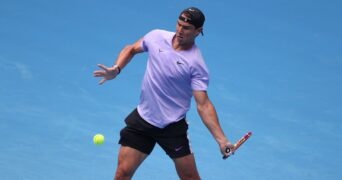 Rafael Nadal practice Melbourne 2022