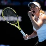 Danielle Collins of the United States in action during the fourth round at the 2022 Australian Open Grand Slam Tennis Tournament