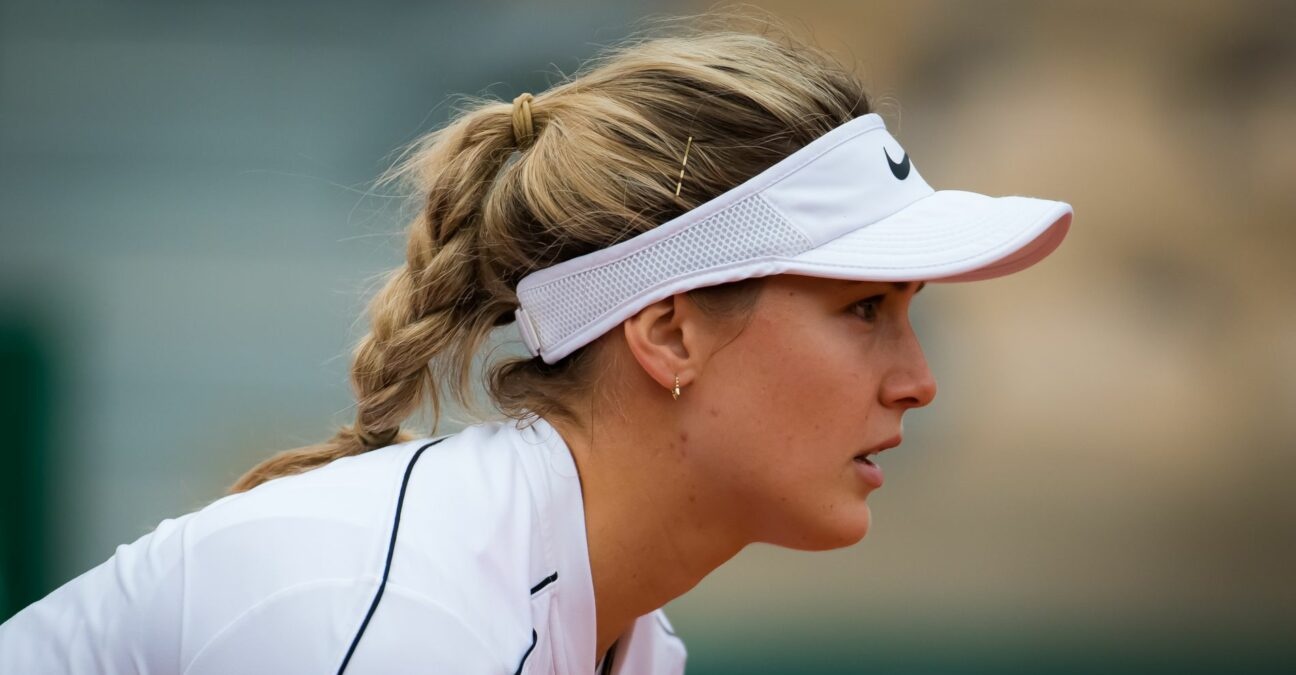 Eugenie Bouchard of Canada in action during the third round at the 2020 Roland Garros Grand Slam tennis tournament