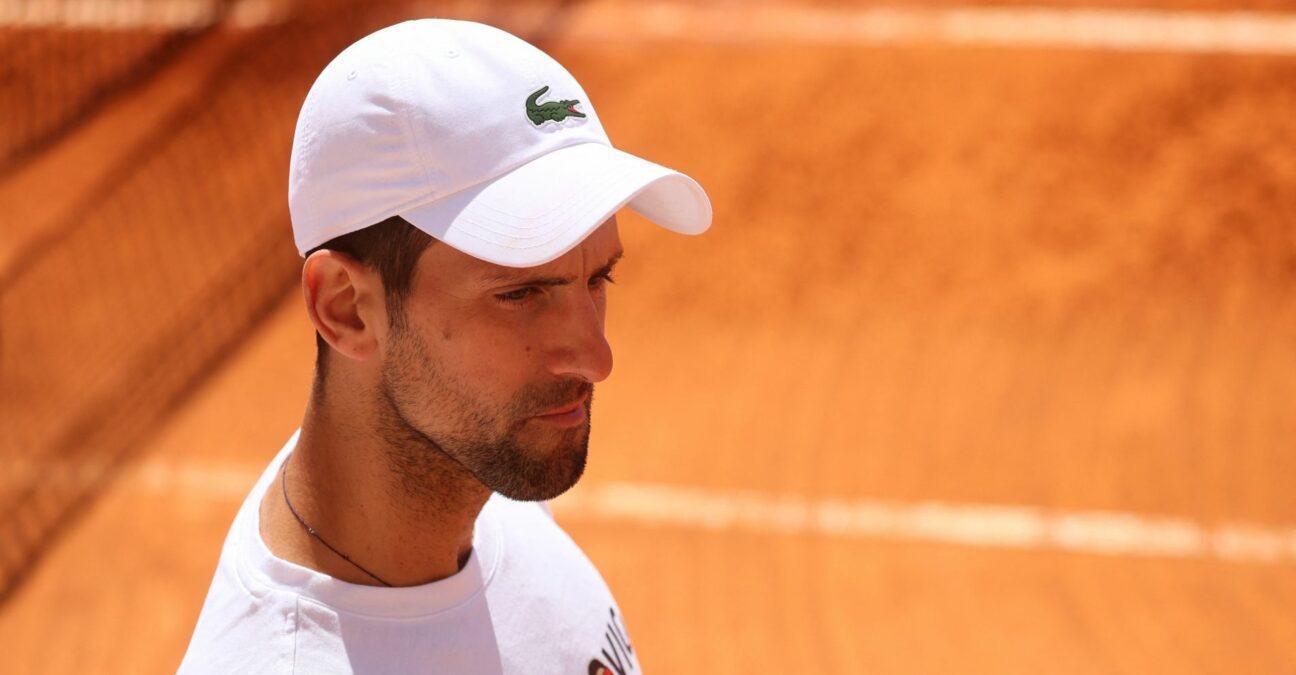 Serbia's Novak Djokovic during a practice session at the ATP Masters 1000 Monte Carlo Masters