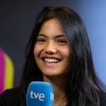 Emma Raducanu of Great Britain talks to the media ahead of the 2022 Mutua Madrid Open WTA 1000 tennis tournament