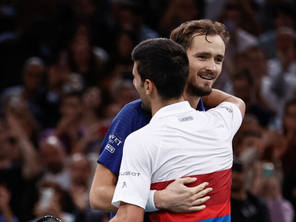 Daniil Medvedev and Novak Djokovic, 2021, paris