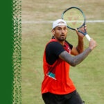 Nick Kyrgios in action in Halle, 2022 (video template)