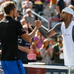 Daniil Medvedev and Nick Kyrgios at the 2022 National Bank Open in Montreal