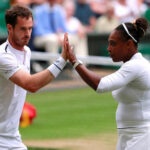 Britain's Andy Murray and Serena Williams of the U.S. at the 2019 Wimbledon Championships