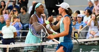 Iga Swiatek and Coco Gauff at the 2022 French Open