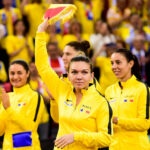 Simona Halep and the Romanian Billie Jean King Cup team in 2019