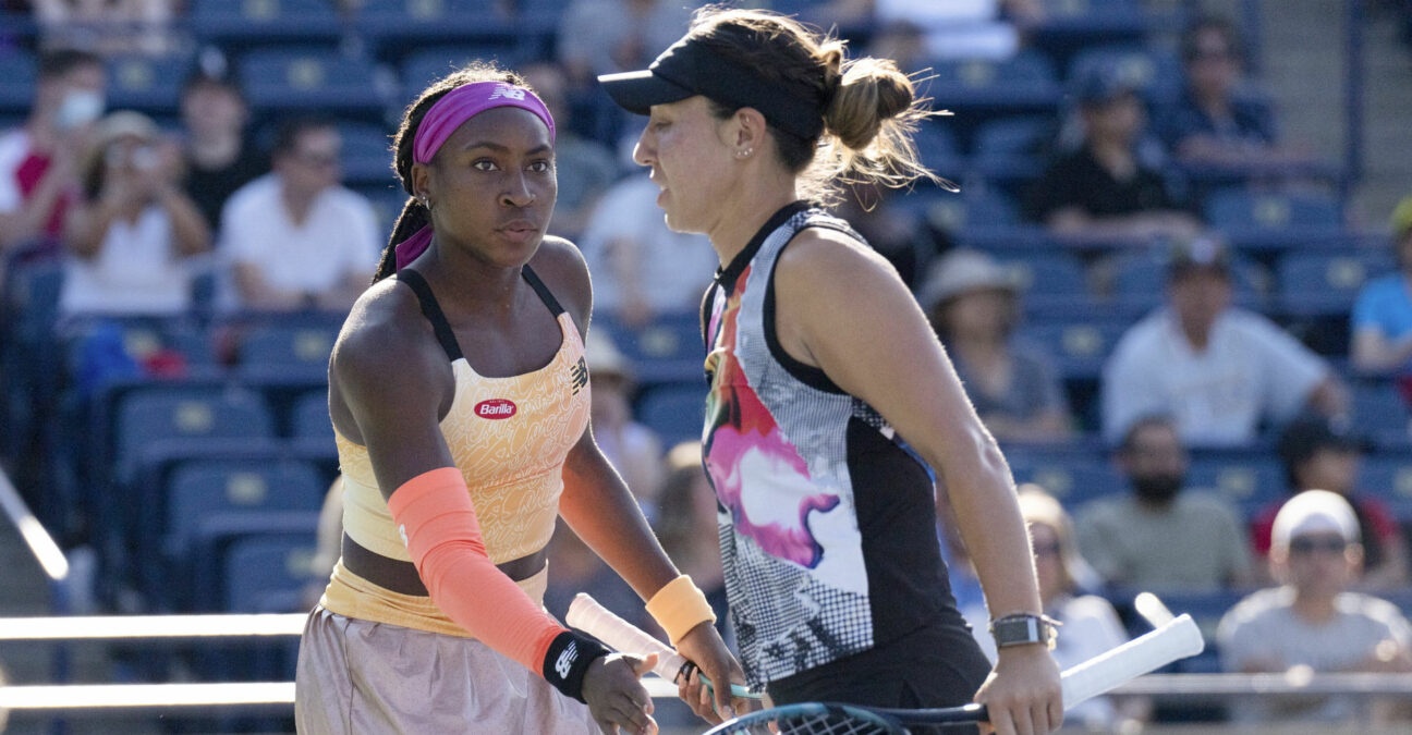 Coco Gauff and Jessica Pegula at the 2022 National Bank Open in Toronto