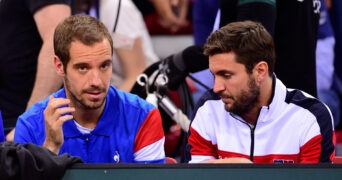 Richard Gasquet and Gilles Simon at the Davis Cup in 2017