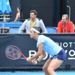 Caroline Garcia and Bertrand Perret at the 2022 Australian Open