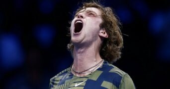 Andrey Rublev at the 2022 ATP Finals in Turin