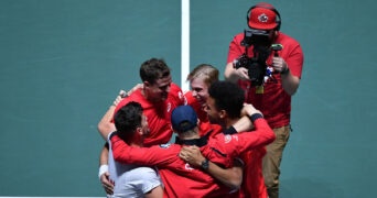 The Canada Davis Cup team in Madrid in 2019