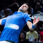 Novak Djokovic service, 2022